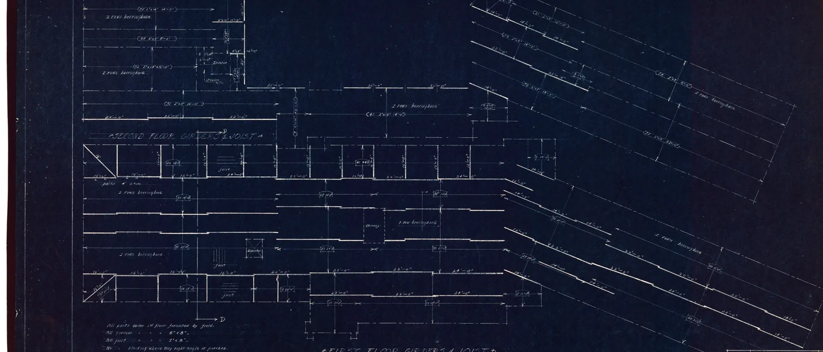 An architectural framing plan drawing for a hotel building